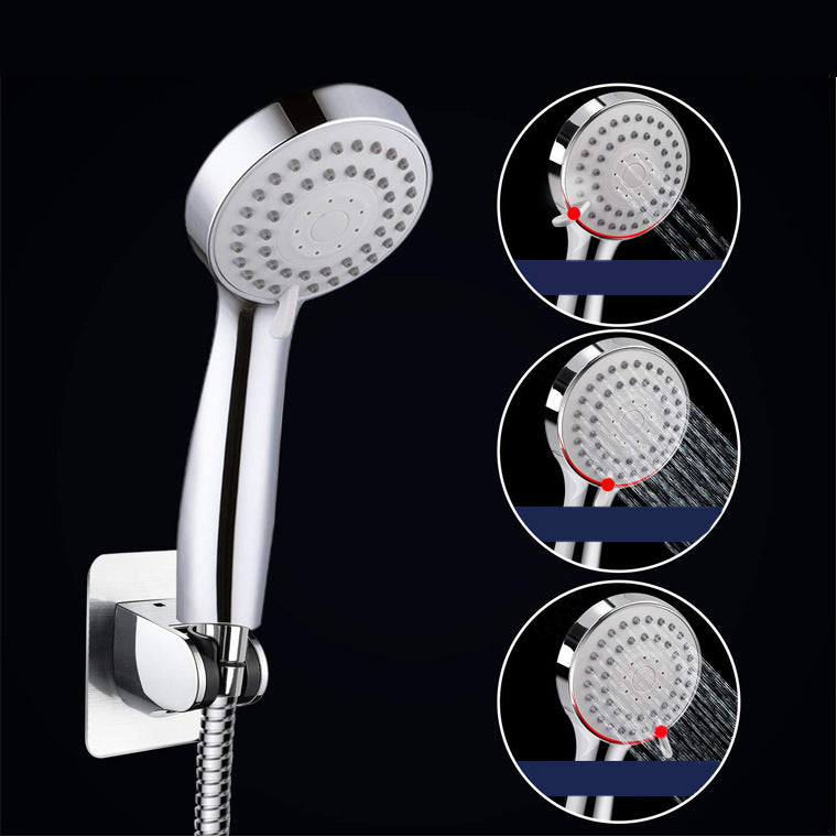 Modern Dual Shower Head Square High Arch Shower Head Combo in Silver Clearhalo 'Bathroom Remodel & Bathroom Fixtures' 'Home Improvement' 'home_improvement' 'home_improvement_shower_heads' 'Shower Heads' 'shower_heads' 'Showers & Bathtubs Plumbing' 'Showers & Bathtubs' 6819625