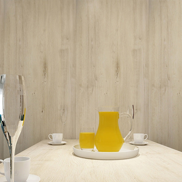 Modern Pearl Wainscoting PVC Wood Grain Wall Access Panel Peel and Stick Wall Tile Beige Clearhalo 'Flooring 'Home Improvement' 'home_improvement' 'home_improvement_wall_paneling' 'Wall Paneling' 'wall_paneling' 'Walls & Ceilings' Walls and Ceiling' 6819705