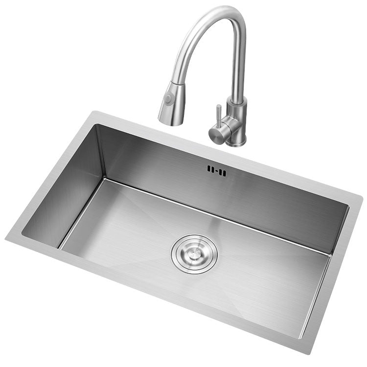 Rectangle Stainless Steel Sink Single Bowl Undermount Kitchen Sink Clearhalo 'Home Improvement' 'home_improvement' 'home_improvement_kitchen_sinks' 'Kitchen Remodel & Kitchen Fixtures' 'Kitchen Sinks & Faucet Components' 'Kitchen Sinks' 'kitchen_sinks' 6821598