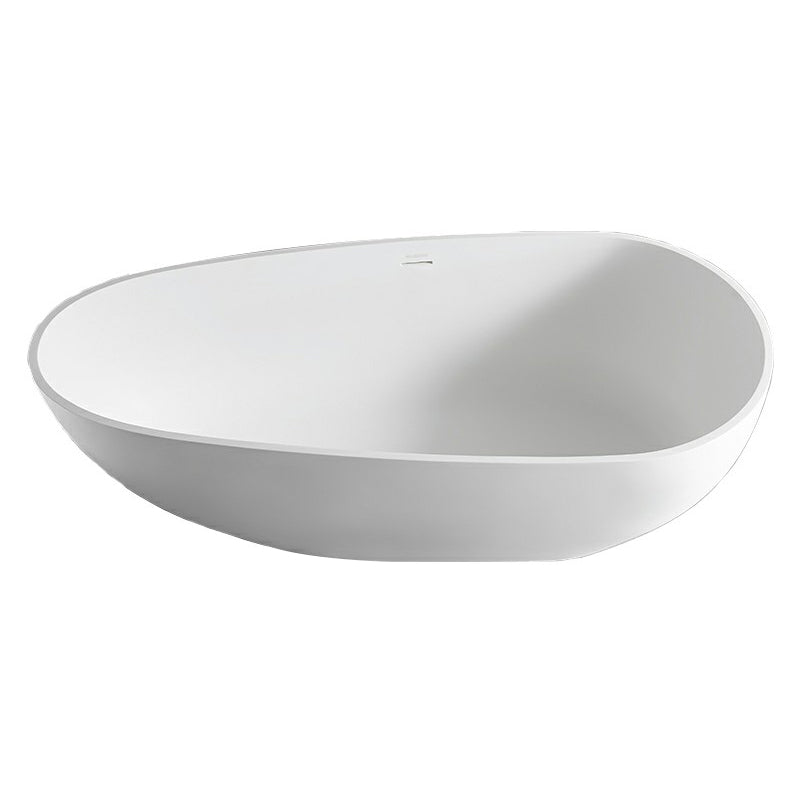 Modern Stone Soaking Bath White Freestanding Bathtub for Bathroom Gloss White Clearhalo 'Bathroom Remodel & Bathroom Fixtures' 'Bathtubs' 'Home Improvement' 'home_improvement' 'home_improvement_bathtubs' 'Showers & Bathtubs' 6821614