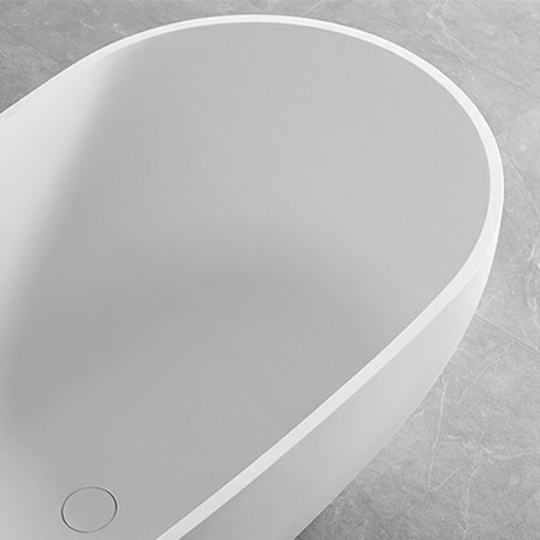 Modern Stone Soaking Bath White Freestanding Bathtub for Bathroom Clearhalo 'Bathroom Remodel & Bathroom Fixtures' 'Bathtubs' 'Home Improvement' 'home_improvement' 'home_improvement_bathtubs' 'Showers & Bathtubs' 6821617