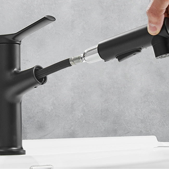 Contemporary Sink Faucet Plain Low Arc Copper Basin Lavatory Faucet Clearhalo 'Bathroom Remodel & Bathroom Fixtures' 'Bathroom Sink Faucets' 'Bathroom Sinks & Faucet Components' 'bathroom_sink_faucets' 'Home Improvement' 'home_improvement' 'home_improvement_bathroom_sink_faucets' 6822888