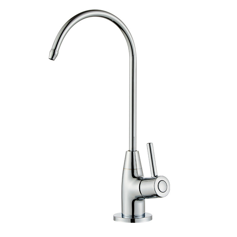 Modern High-Arc Kitchen Faucet Stainless Steel Swivel Spout Standard Kitchen Faucets Clearhalo 'Home Improvement' 'home_improvement' 'home_improvement_kitchen_faucets' 'Kitchen Faucets' 'Kitchen Remodel & Kitchen Fixtures' 'Kitchen Sinks & Faucet Components' 'kitchen_faucets' 6822900