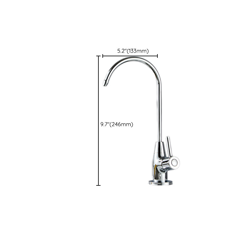Modern High-Arc Kitchen Faucet Stainless Steel Swivel Spout Standard Kitchen Faucets Clearhalo 'Home Improvement' 'home_improvement' 'home_improvement_kitchen_faucets' 'Kitchen Faucets' 'Kitchen Remodel & Kitchen Fixtures' 'Kitchen Sinks & Faucet Components' 'kitchen_faucets' 6822901