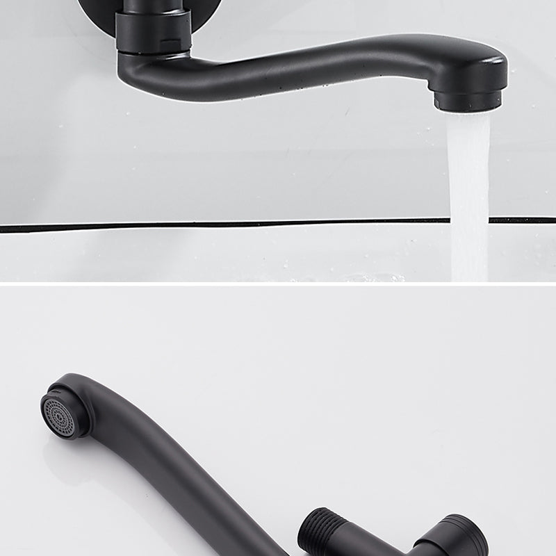 Swivel Tub Filler Wall Mount Copper Low Arc Knob Handle Tub Faucet Trim Clearhalo 'Bathroom Remodel & Bathroom Fixtures' 'Bathtub Faucets' 'bathtub_faucets' 'Home Improvement' 'home_improvement' 'home_improvement_bathtub_faucets' 6823356