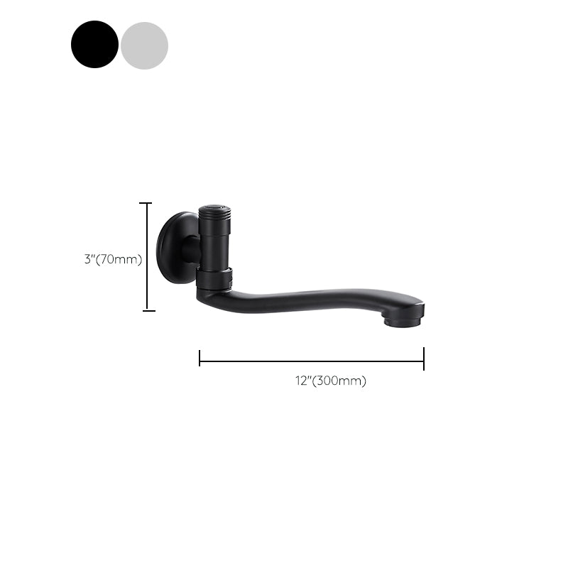 Swivel Tub Filler Wall Mount Copper Low Arc Knob Handle Tub Faucet Trim Clearhalo 'Bathroom Remodel & Bathroom Fixtures' 'Bathtub Faucets' 'bathtub_faucets' 'Home Improvement' 'home_improvement' 'home_improvement_bathtub_faucets' 6823361