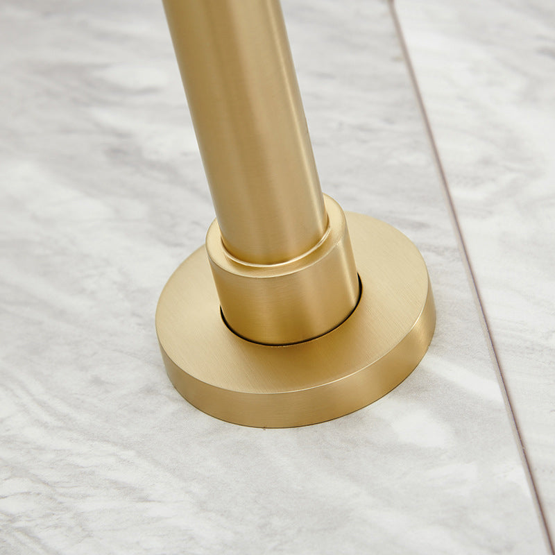 Modern Freestanding Tub Filler Copper Trim Floor Mounted Tub Filler Clearhalo 'Bathroom Remodel & Bathroom Fixtures' 'Bathtub Faucets' 'bathtub_faucets' 'Home Improvement' 'home_improvement' 'home_improvement_bathtub_faucets' 6823374