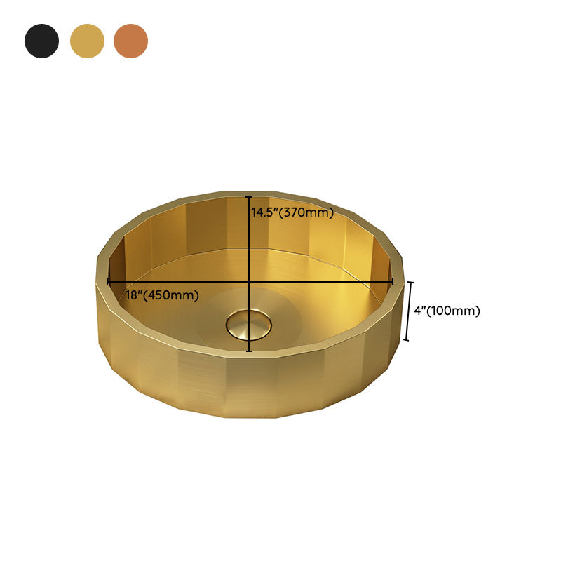 Modern Bathroom Sink Solid Color Metal Trough Bathroom Sink with Pop-Up Drain Clearhalo 'Bathroom Remodel & Bathroom Fixtures' 'Bathroom Sinks & Faucet Components' 'Bathroom Sinks' 'bathroom_sink' 'Home Improvement' 'home_improvement' 'home_improvement_bathroom_sink' 6823412