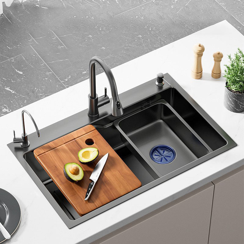 Corrosion Resistant Kitchen Sink Stainless Steel Modern Style Kitchen Sink Clearhalo 'Home Improvement' 'home_improvement' 'home_improvement_kitchen_sinks' 'Kitchen Remodel & Kitchen Fixtures' 'Kitchen Sinks & Faucet Components' 'Kitchen Sinks' 'kitchen_sinks' 6823413