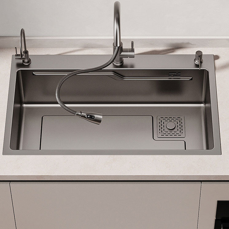 Corrosion Resistant Kitchen Sink Stainless Steel Modern Style Kitchen Sink Clearhalo 'Home Improvement' 'home_improvement' 'home_improvement_kitchen_sinks' 'Kitchen Remodel & Kitchen Fixtures' 'Kitchen Sinks & Faucet Components' 'Kitchen Sinks' 'kitchen_sinks' 6823416
