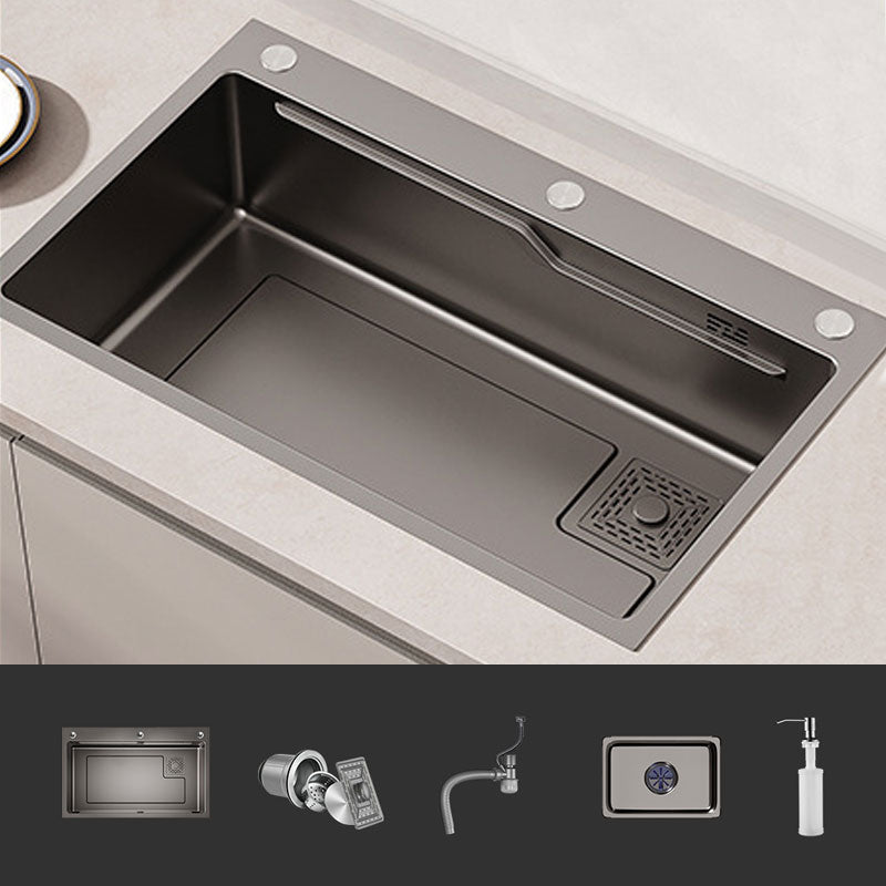 Corrosion Resistant Kitchen Sink Stainless Steel Modern Style Kitchen Sink Sink Only None Clearhalo 'Home Improvement' 'home_improvement' 'home_improvement_kitchen_sinks' 'Kitchen Remodel & Kitchen Fixtures' 'Kitchen Sinks & Faucet Components' 'Kitchen Sinks' 'kitchen_sinks' 6823421