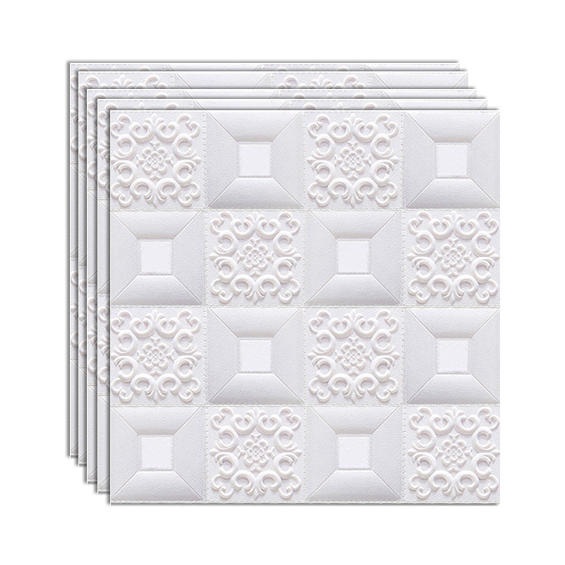 Gorgeous Style Wall Plank 3D Print Bathroom Living Room Wall Panels Set of 100 White Nano Strong Glue Fund Clearhalo 'Flooring 'Home Improvement' 'home_improvement' 'home_improvement_wall_paneling' 'Wall Paneling' 'wall_paneling' 'Walls & Ceilings' Walls and Ceiling' 6828102