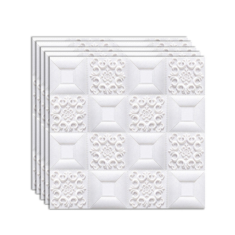Gorgeous Style Wall Plank 3D Print Bathroom Living Room Wall Panels Set of 100 Ivory Standard Payment Clearhalo 'Flooring 'Home Improvement' 'home_improvement' 'home_improvement_wall_paneling' 'Wall Paneling' 'wall_paneling' 'Walls & Ceilings' Walls and Ceiling' 6828105