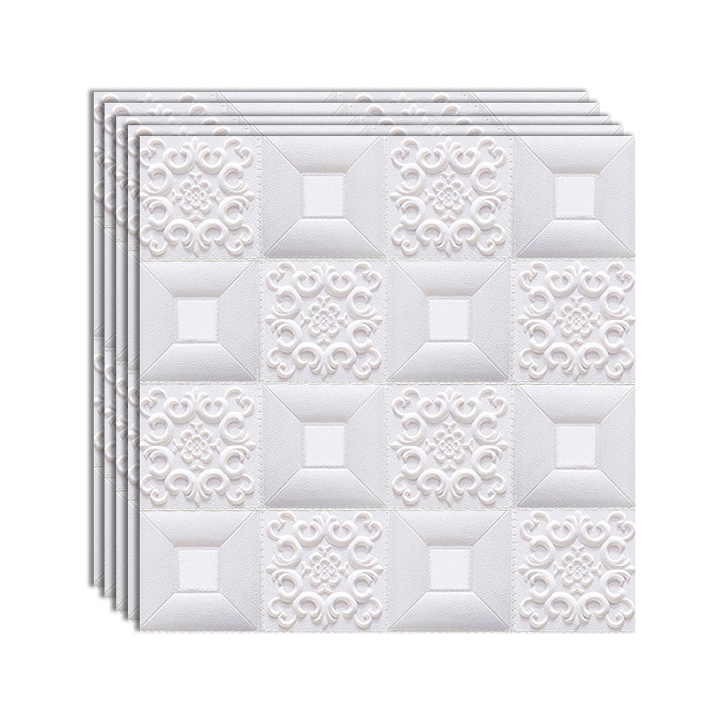 Gorgeous Style Wall Plank 3D Print Bathroom Living Room Wall Panels Set of 100 White Standard Payment Clearhalo 'Flooring 'Home Improvement' 'home_improvement' 'home_improvement_wall_paneling' 'Wall Paneling' 'wall_paneling' 'Walls & Ceilings' Walls and Ceiling' 6828108