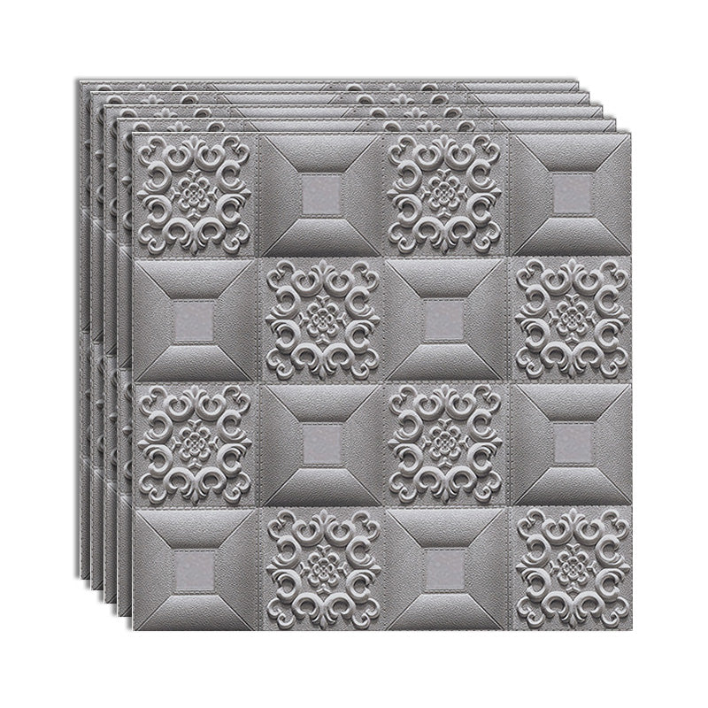 Gorgeous Style Wall Plank 3D Print Bathroom Living Room Wall Panels Set of 100 Silver Gray Standard Payment Clearhalo 'Flooring 'Home Improvement' 'home_improvement' 'home_improvement_wall_paneling' 'Wall Paneling' 'wall_paneling' 'Walls & Ceilings' Walls and Ceiling' 6828118
