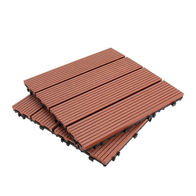 Composite Flooring Tile Interlocking Outdoor Flooring Flooring Tile Rosewood Clearhalo 'Home Improvement' 'home_improvement' 'home_improvement_outdoor_deck_tiles_planks' 'Outdoor Deck Tiles & Planks' 'Outdoor Flooring & Tile' 'Outdoor Remodel' 'outdoor_deck_tiles_planks' 6835032