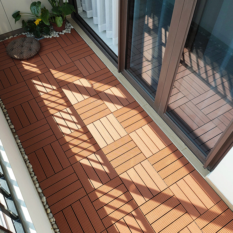Classic Interlocking Deck Plank Solid Color Patio Flooring Tiles Clearhalo 'Home Improvement' 'home_improvement' 'home_improvement_outdoor_deck_tiles_planks' 'Outdoor Deck Tiles & Planks' 'Outdoor Flooring & Tile' 'Outdoor Remodel' 'outdoor_deck_tiles_planks' 6835073