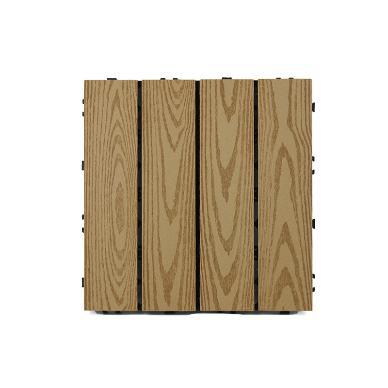 Classical Flooring Tile Interlocking Composite Outdoor Flooring Flooring Tile Light Khaki Clearhalo 'Home Improvement' 'home_improvement' 'home_improvement_outdoor_deck_tiles_planks' 'Outdoor Deck Tiles & Planks' 'Outdoor Flooring & Tile' 'Outdoor Remodel' 'outdoor_deck_tiles_planks' 6835087