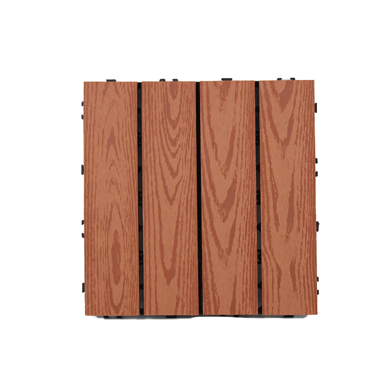 Classical Flooring Tile Interlocking Composite Outdoor Flooring Flooring Tile Red Brown Clearhalo 'Home Improvement' 'home_improvement' 'home_improvement_outdoor_deck_tiles_planks' 'Outdoor Deck Tiles & Planks' 'Outdoor Flooring & Tile' 'Outdoor Remodel' 'outdoor_deck_tiles_planks' 6835090