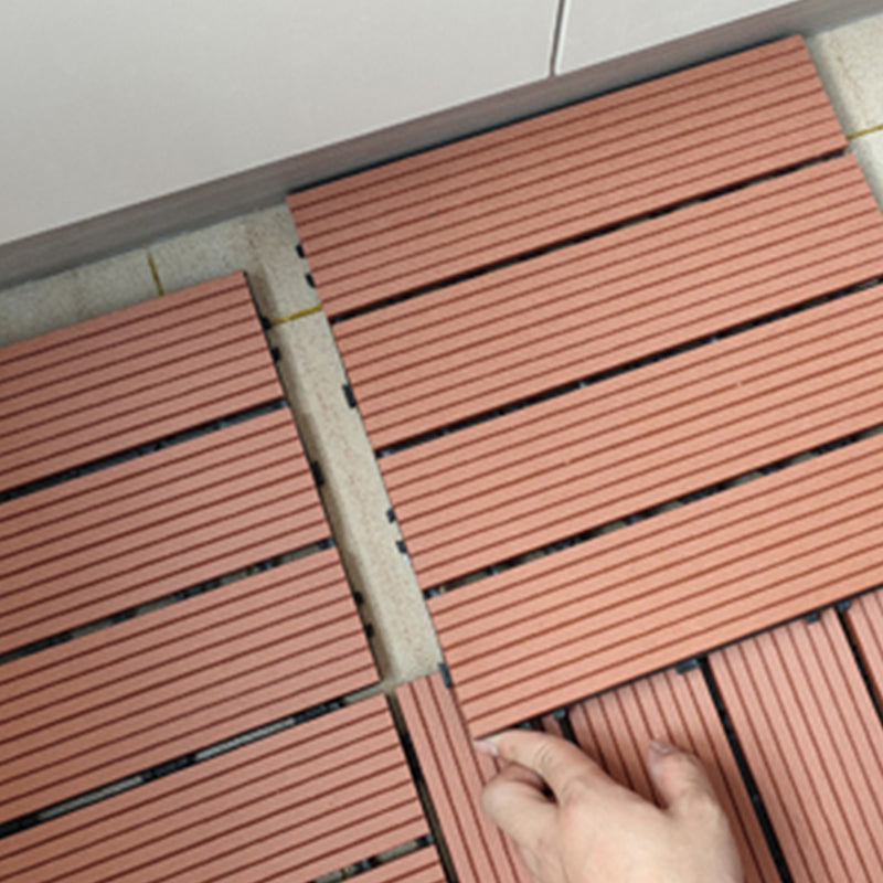 Polypropylene Deck Tile Kit 4-Slat Interlocking Patio Tiles Outdoor Patio Clearhalo 'Home Improvement' 'home_improvement' 'home_improvement_outdoor_deck_tiles_planks' 'Outdoor Deck Tiles & Planks' 'Outdoor Flooring & Tile' 'Outdoor Remodel' 'outdoor_deck_tiles_planks' 6835114