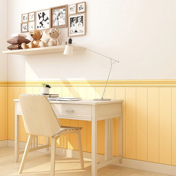 Gorgeous Style Wall Plank 3D Print Bathroom Living Room Foam Baseboard Gold 92.5" 0.31" Clearhalo 'Flooring 'Home Improvement' 'home_improvement' 'home_improvement_wall_paneling' 'Wall Paneling' 'wall_paneling' 'Walls & Ceilings' Walls and Ceiling' 6835124