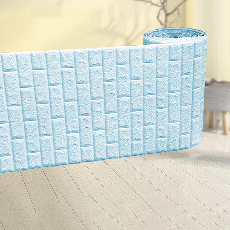 Modern Pearl Wainscoting Water Proof PVC Wall Access Panel Peel and Stick Wall Tile Light Blue Standard Payment Clearhalo 'Flooring 'Home Improvement' 'home_improvement' 'home_improvement_wall_paneling' 'Wall Paneling' 'wall_paneling' 'Walls & Ceilings' Walls and Ceiling' 6835154