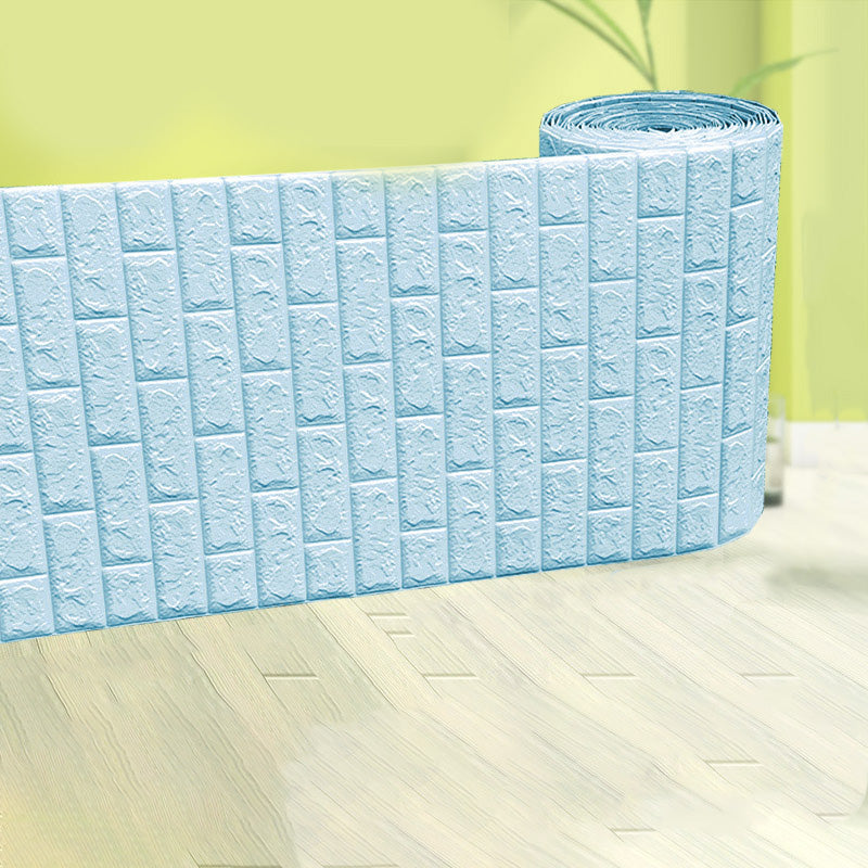 Modern Pearl Wainscoting Water Proof PVC Wall Access Panel Peel and Stick Wall Tile Light Blue Nano Strong Glue Fund Clearhalo 'Flooring 'Home Improvement' 'home_improvement' 'home_improvement_wall_paneling' 'Wall Paneling' 'wall_paneling' 'Walls & Ceilings' Walls and Ceiling' 6835160