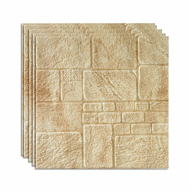 Modern Tin Backsplash Paneling 3D Foam Cotton Wall Ceiling Wood Board Set of 40 Yellow White Antique Clearhalo 'Flooring 'Home Improvement' 'home_improvement' 'home_improvement_wall_paneling' 'Wall Paneling' 'wall_paneling' 'Walls & Ceilings' Walls and Ceiling' 6835275