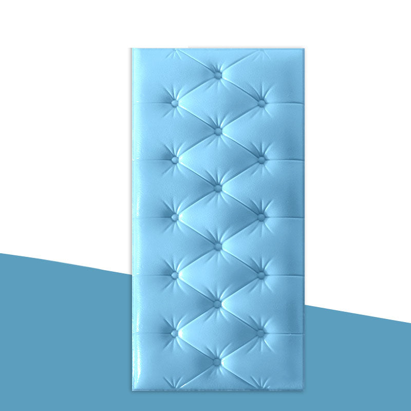 Modern Tin Backsplash Paneling Smooth Wall Ceiling Upholstered Board Set of 1 Light Blue Clearhalo 'Flooring 'Home Improvement' 'home_improvement' 'home_improvement_wall_paneling' 'Wall Paneling' 'wall_paneling' 'Walls & Ceilings' Walls and Ceiling' 6835317