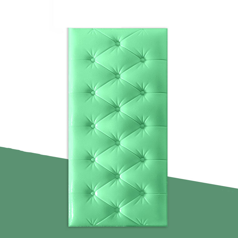 Modern Tin Backsplash Paneling Smooth Wall Ceiling Upholstered Board Set of 1 Light Green Clearhalo 'Flooring 'Home Improvement' 'home_improvement' 'home_improvement_wall_paneling' 'Wall Paneling' 'wall_paneling' 'Walls & Ceilings' Walls and Ceiling' 6835325