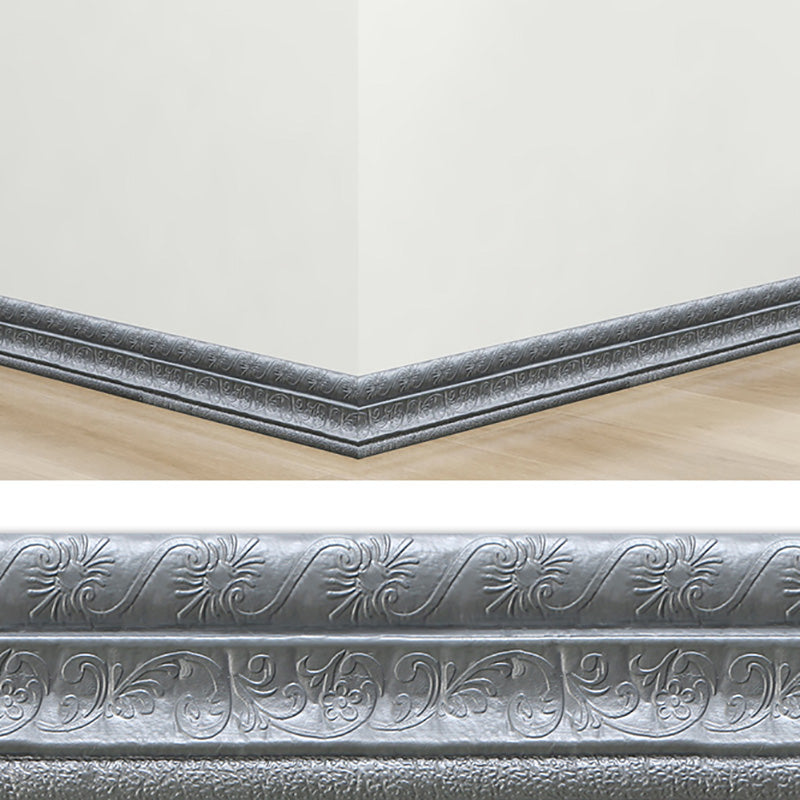 Modern PVC Baseboard Smooth Baseboard 3D Living Room Set of 1 - Clearhalo