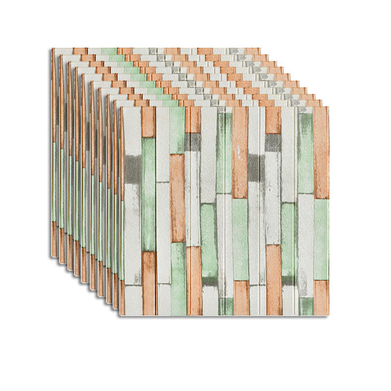 Farmhouse Wall Plank 3D Brick Bedroom and Living Room Wall Panels Set of 10 Light Green White Clearhalo 'Flooring 'Home Improvement' 'home_improvement' 'home_improvement_wall_paneling' 'Wall Paneling' 'wall_paneling' 'Walls & Ceilings' Walls and Ceiling' 6835382