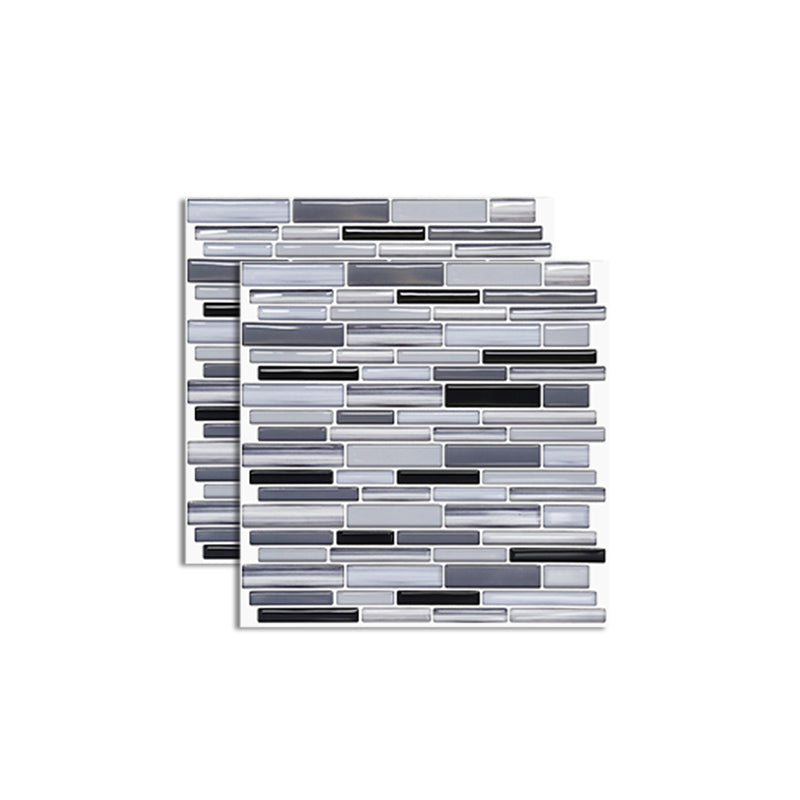 Wall Floor Tile Kitchen Brick Look Waterproof Peel and Stick Wall Floor Tile Grey 12" x 12" Clearhalo 'Flooring 'Home Improvement' 'home_improvement' 'home_improvement_peel_stick_blacksplash' 'Peel & Stick Backsplash Tile' 'peel_stick_blacksplash' 'Walls & Ceilings' Walls and Ceiling' 6835401