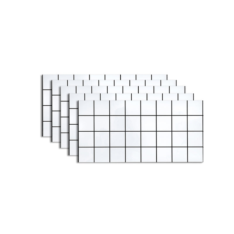 Modern Peel and Stick Tile Bathroom Single Tile Peel and Stick Tile White Plaid Clearhalo 'Flooring 'Home Improvement' 'home_improvement' 'home_improvement_peel_stick_blacksplash' 'Peel & Stick Backsplash Tile' 'peel_stick_blacksplash' 'Walls & Ceilings' Walls and Ceiling' 6835428