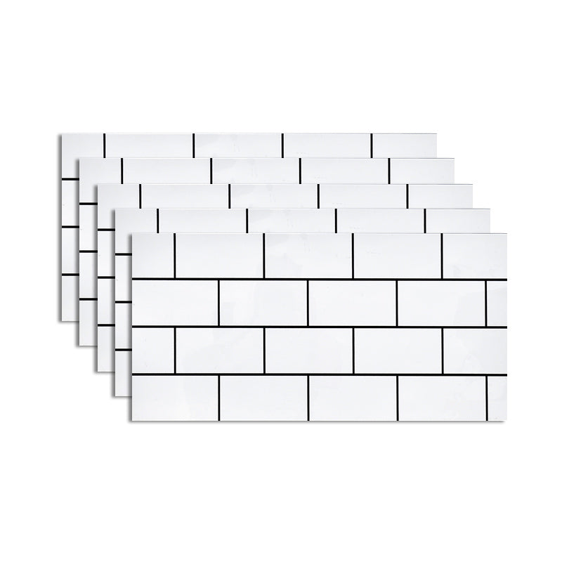 Modern Peel and Stick Tile Bathroom Single Tile Peel and Stick Tile White Clearhalo 'Flooring 'Home Improvement' 'home_improvement' 'home_improvement_peel_stick_blacksplash' 'Peel & Stick Backsplash Tile' 'peel_stick_blacksplash' 'Walls & Ceilings' Walls and Ceiling' 6835429