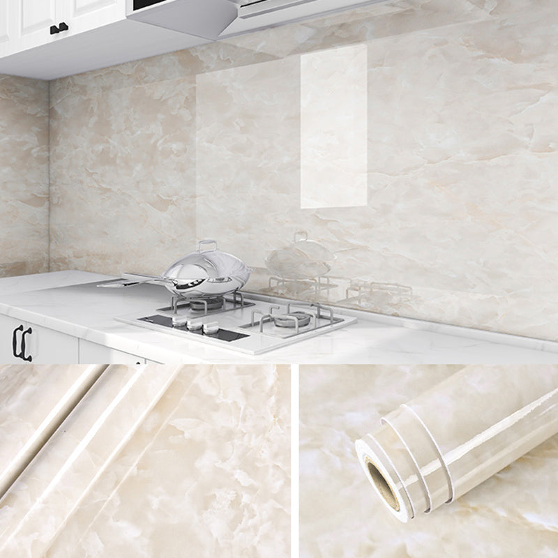 Contemporary Waterproof Single Tile Marble Print Peel and Stick ...