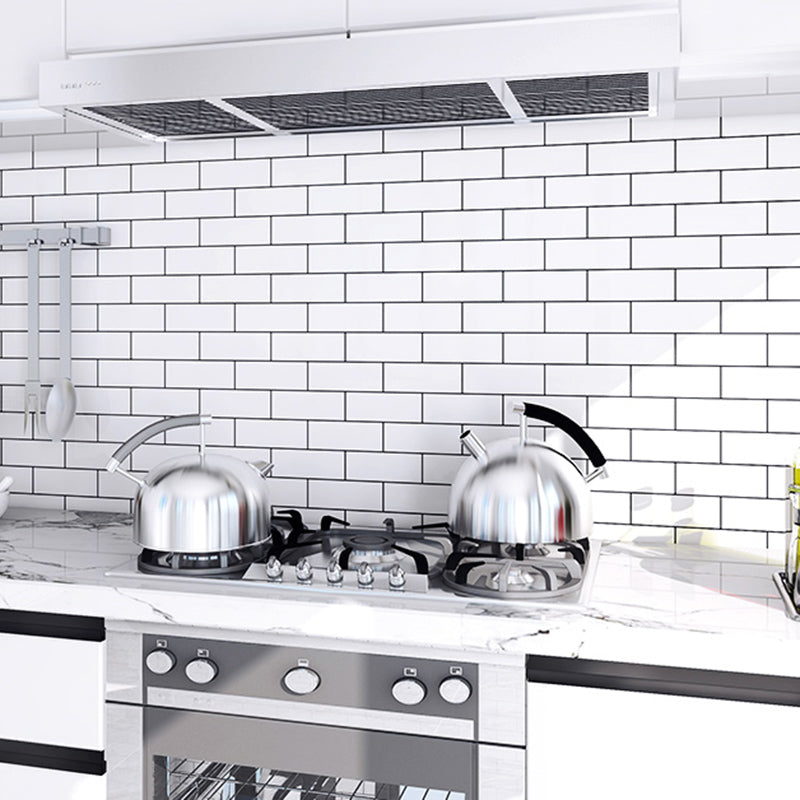 Modern Subway Tile Smooth Peel and Stick Backsplash Tile for Kitchen Clearhalo 'Flooring 'Home Improvement' 'home_improvement' 'home_improvement_peel_stick_blacksplash' 'Peel & Stick Backsplash Tile' 'peel_stick_blacksplash' 'Walls & Ceilings' Walls and Ceiling' 6835639