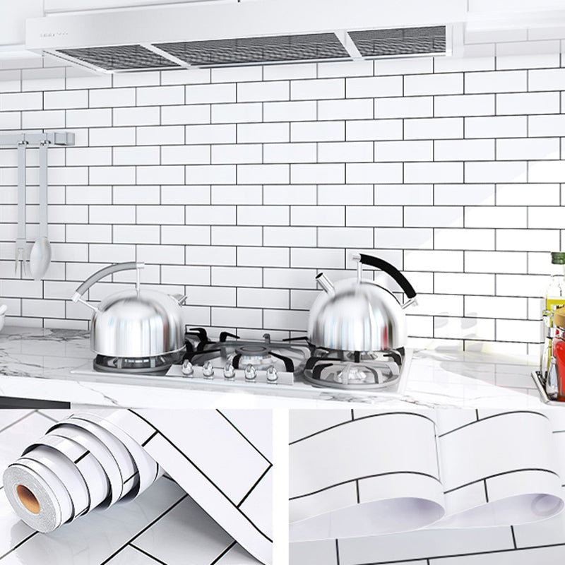 Modern Subway Tile Smooth Peel and Stick Backsplash Tile for Kitchen Clearhalo 'Flooring 'Home Improvement' 'home_improvement' 'home_improvement_peel_stick_blacksplash' 'Peel & Stick Backsplash Tile' 'peel_stick_blacksplash' 'Walls & Ceilings' Walls and Ceiling' 6835640
