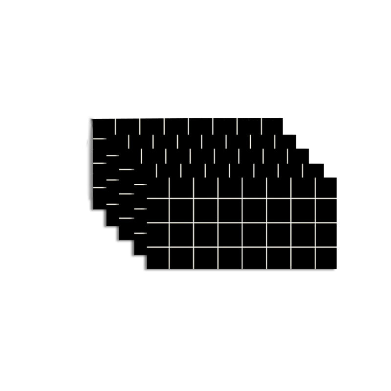 Modern Kitchen Backsplash Wallpaper Peel and Stick Field Tile Black Clearhalo 'Flooring 'Home Improvement' 'home_improvement' 'home_improvement_peel_stick_blacksplash' 'Peel & Stick Backsplash Tile' 'peel_stick_blacksplash' 'Walls & Ceilings' Walls and Ceiling' 6835648