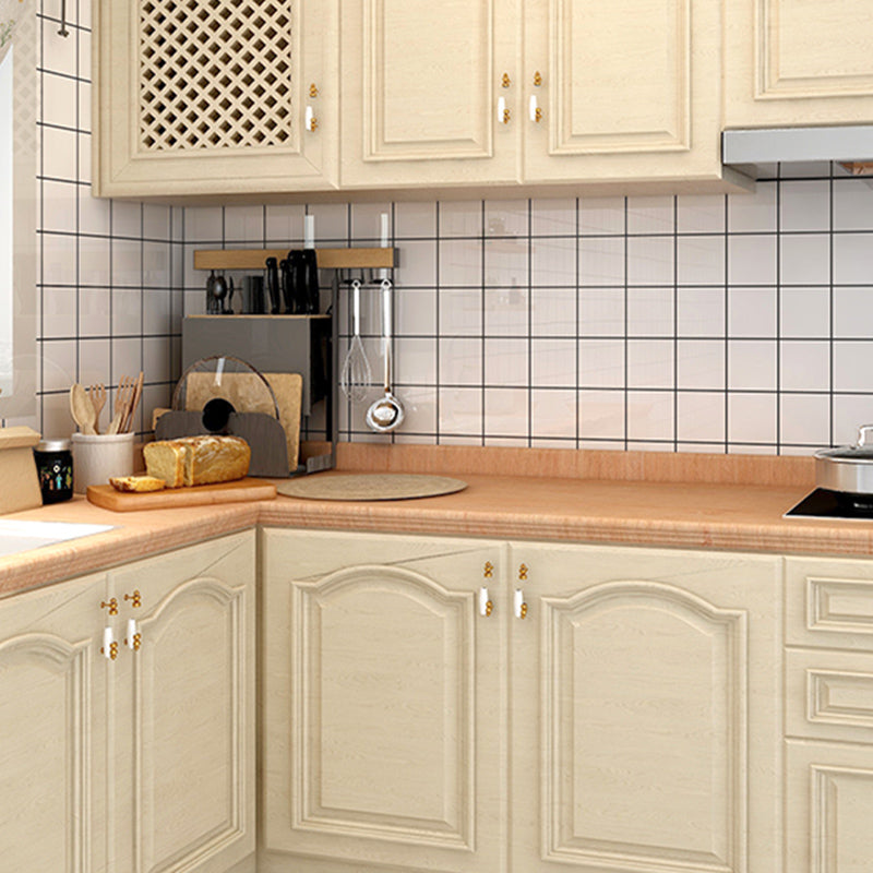 Modern Kitchen Backsplash Wallpaper Peel and Stick Field Tile Apricot 50-Piece Set Clearhalo 'Flooring 'Home Improvement' 'home_improvement' 'home_improvement_peel_stick_blacksplash' 'Peel & Stick Backsplash Tile' 'peel_stick_blacksplash' 'Walls & Ceilings' Walls and Ceiling' 6835657