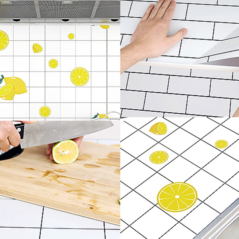 Modern Kitchen Backsplash Wallpaper Plaid Print Peel and Stick Backsplash Tile Clearhalo 'Flooring 'Home Improvement' 'home_improvement' 'home_improvement_peel_stick_blacksplash' 'Peel & Stick Backsplash Tile' 'peel_stick_blacksplash' 'Walls & Ceilings' Walls and Ceiling' 6835677