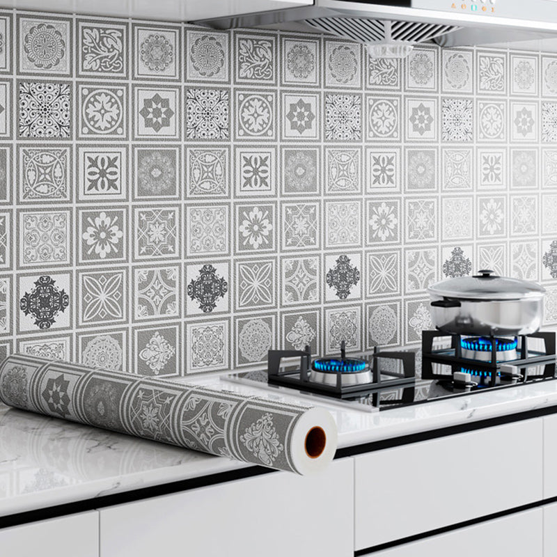 Modern Kitchen Backsplash Wallpaper Peel and Stick Backsplash Tile Clearhalo 'Flooring 'Home Improvement' 'home_improvement' 'home_improvement_peel_stick_blacksplash' 'Peel & Stick Backsplash Tile' 'peel_stick_blacksplash' 'Walls & Ceilings' Walls and Ceiling' 6835708