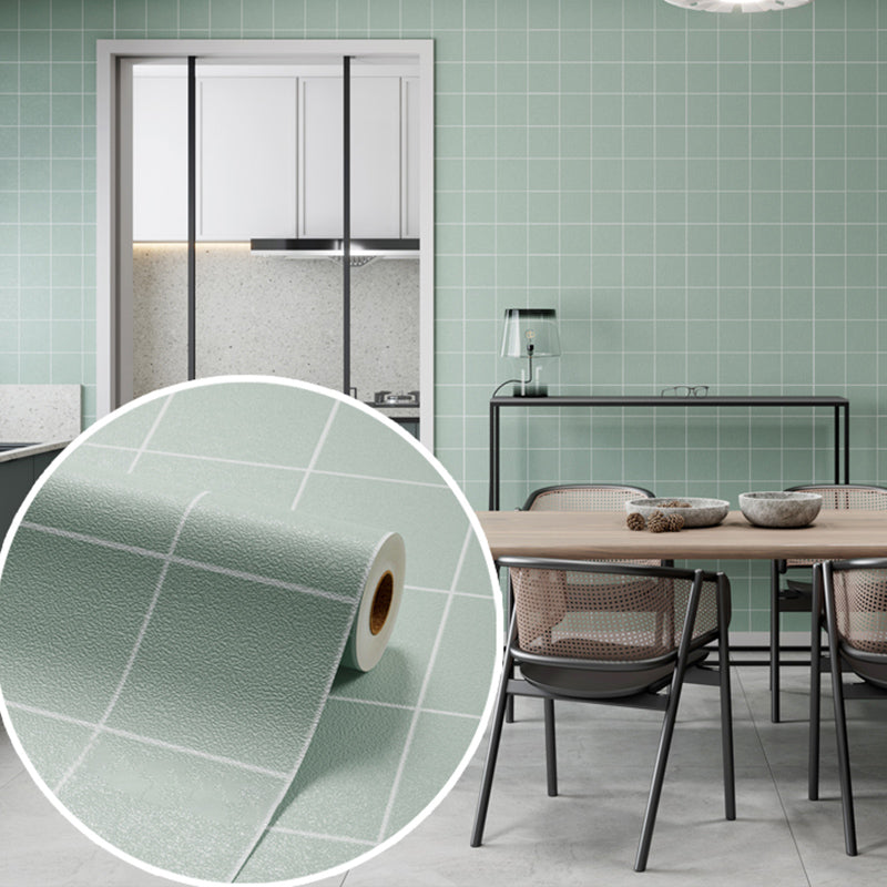 Modern Kitchen Backsplash Wallpaper Peel and Stick Backsplash Tile Green Clearhalo 'Flooring 'Home Improvement' 'home_improvement' 'home_improvement_peel_stick_blacksplash' 'Peel & Stick Backsplash Tile' 'peel_stick_blacksplash' 'Walls & Ceilings' Walls and Ceiling' 6835711