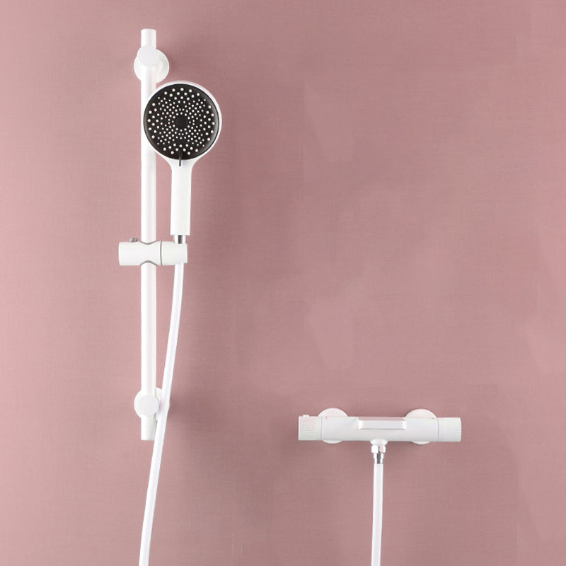 Waterfall Tub Filler Copper Wall-Mounted Double Knob Handle Tub Filler with Handshower Clearhalo 'Bathroom Remodel & Bathroom Fixtures' 'Bathtub Faucets' 'bathtub_faucets' 'Home Improvement' 'home_improvement' 'home_improvement_bathtub_faucets' 6835747