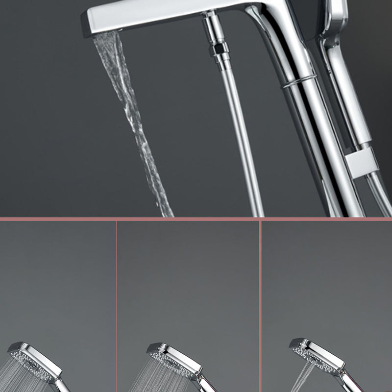 Bathroom Faucet Floor Standing Handheld Shower Head Rod Handle Faucet Clearhalo 'Bathroom Remodel & Bathroom Fixtures' 'Bathtub Faucets' 'bathtub_faucets' 'Home Improvement' 'home_improvement' 'home_improvement_bathtub_faucets' 6835850