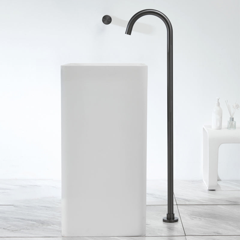 Floor Standing Faucet Industrial Style Handle Bathtub Faucet Clearhalo 'Bathroom Remodel & Bathroom Fixtures' 'Bathtub Faucets' 'bathtub_faucets' 'Home Improvement' 'home_improvement' 'home_improvement_bathtub_faucets' 6835858