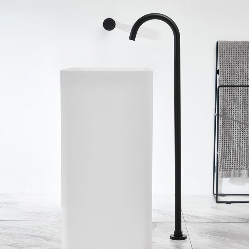 Floor Standing Faucet Industrial Style Handle Bathtub Faucet Black Clearhalo 'Bathroom Remodel & Bathroom Fixtures' 'Bathtub Faucets' 'bathtub_faucets' 'Home Improvement' 'home_improvement' 'home_improvement_bathtub_faucets' 6835860