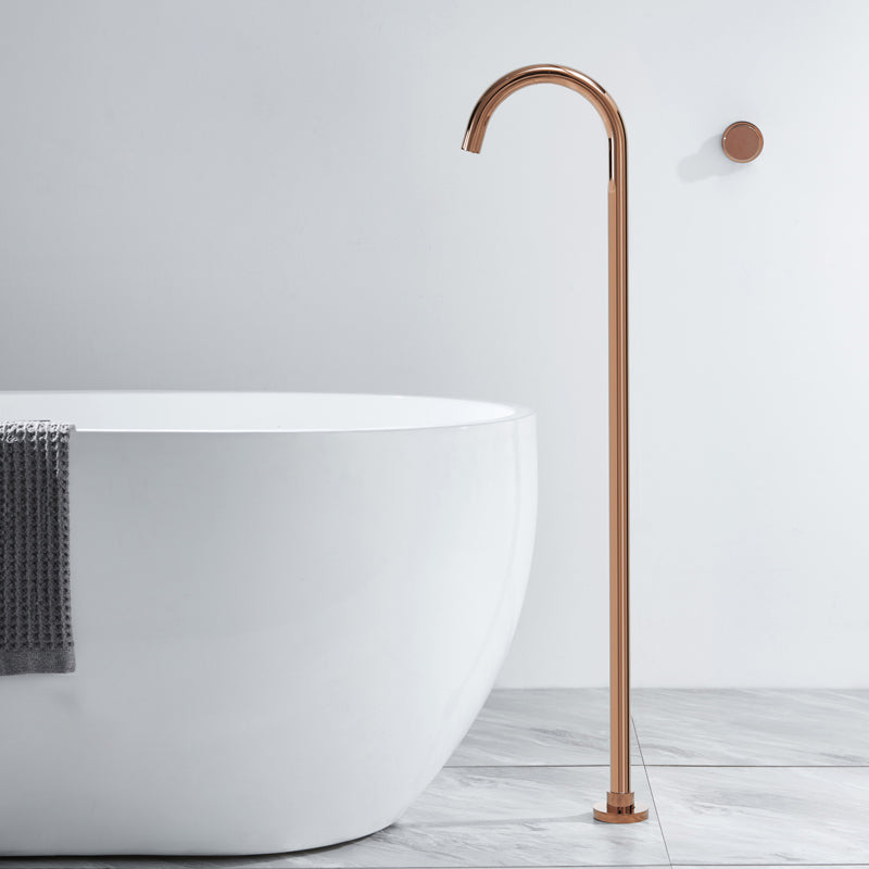 Floor Standing Faucet Industrial Style Handle Bathtub Faucet Gold Clearhalo 'Bathroom Remodel & Bathroom Fixtures' 'Bathtub Faucets' 'bathtub_faucets' 'Home Improvement' 'home_improvement' 'home_improvement_bathtub_faucets' 6835861