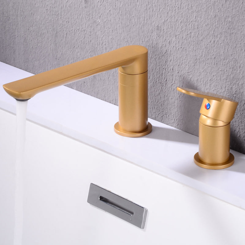 Bathroom Faucet Rod Handle Temperature Control Bathtub Faucet Brass Hand Shower Not Included Clearhalo 'Bathroom Remodel & Bathroom Fixtures' 'Bathtub Faucets' 'bathtub_faucets' 'Home Improvement' 'home_improvement' 'home_improvement_bathtub_faucets' 6835919