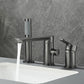 Modern Bathroom Faucet Two Handle Temperature Control Bathtub Faucet Gun Grey 1 Handle Faucets Clearhalo 'Bathroom Remodel & Bathroom Fixtures' 'Bathtub Faucets' 'bathtub_faucets' 'Home Improvement' 'home_improvement' 'home_improvement_bathtub_faucets' 6835973
